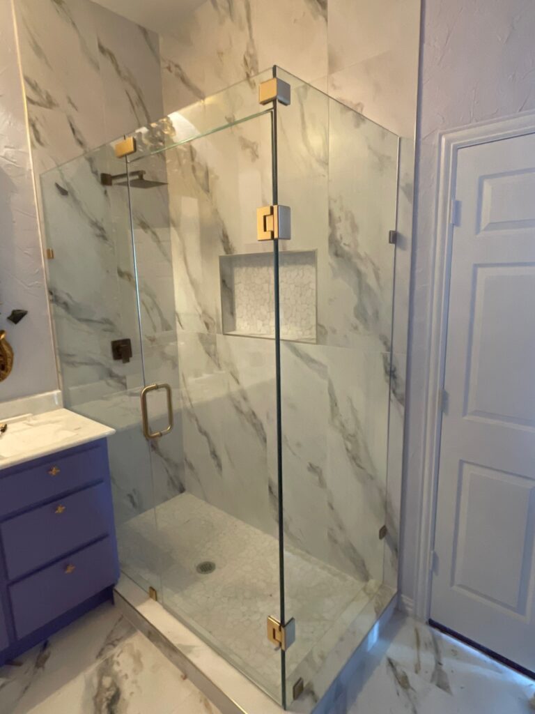 shower glass install in Dallas